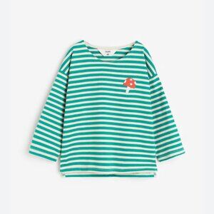 🍄💚 Eva Chen x H&M Striped Top with Mushroom Patch – Size 3–4T 💚🍄